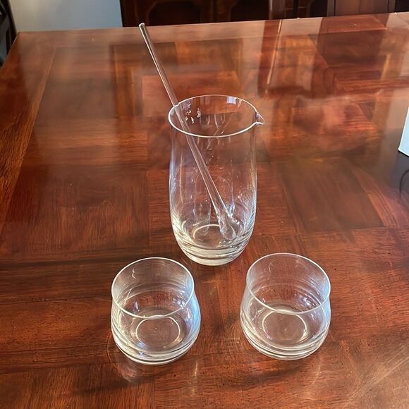 Vintage Bohemia Czechoslovakia Crystal Cocktail Set Set 4 pc Complete in Box - Picture 2 of 7